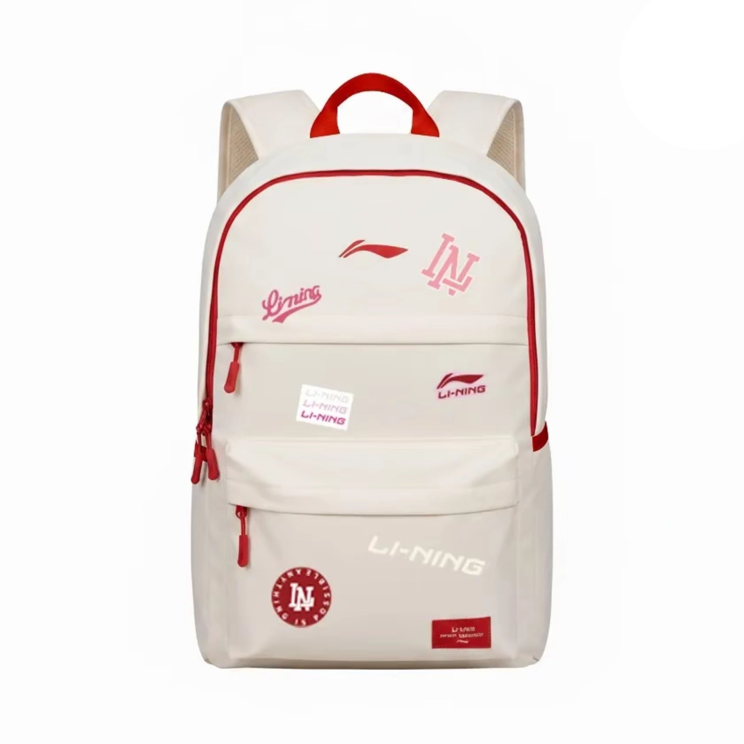 LI-NING CASUAL SPORTS BACKPACK "WHITE RED PATCHWORK"