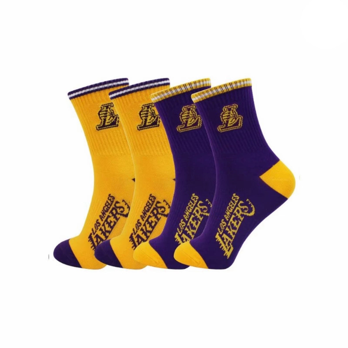 NBA LOS ANGELES LAKERS CREW SOCKS (2PAIR)